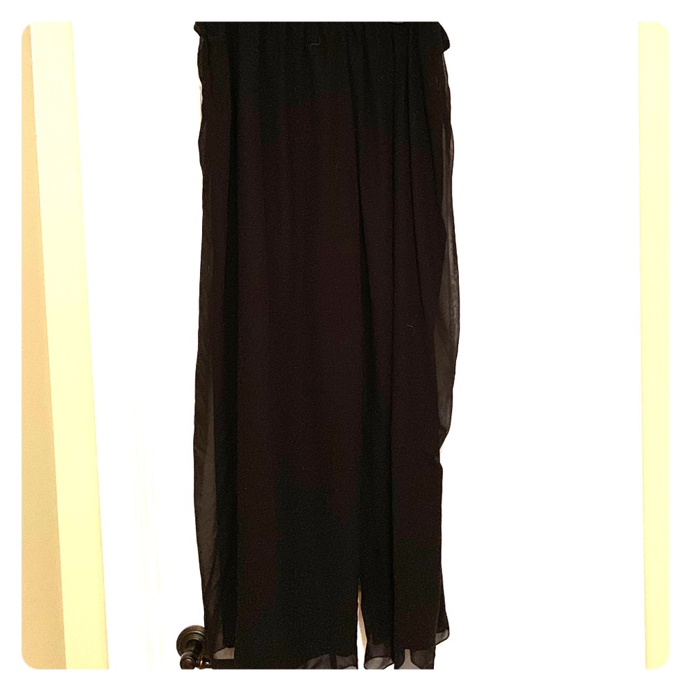 Plus Size Wide Legged Chiffon Style Evening Pants